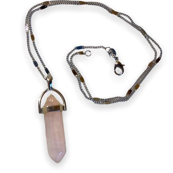 Eye Pop Supply Jewelry - 18” Light pink Quartz necklace
